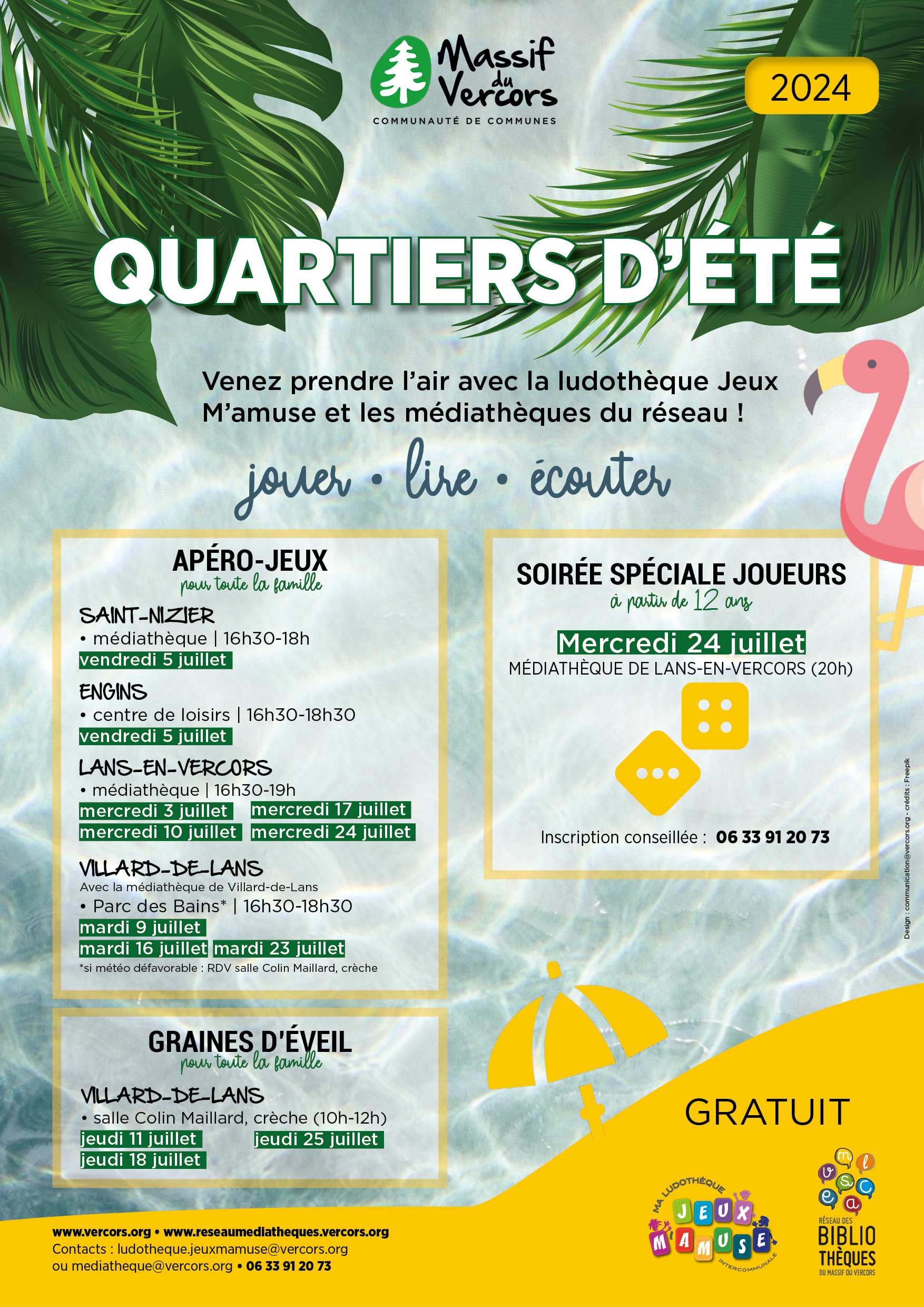 Quartiers d'été | Ludothèque et médiathèques